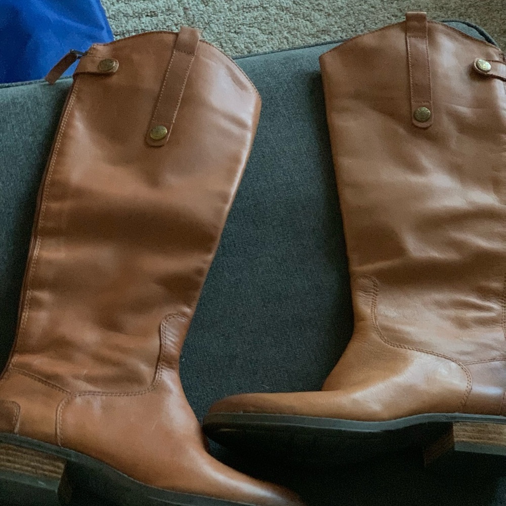 Sam Edelman tan knee high leather women's size 6.5 boots